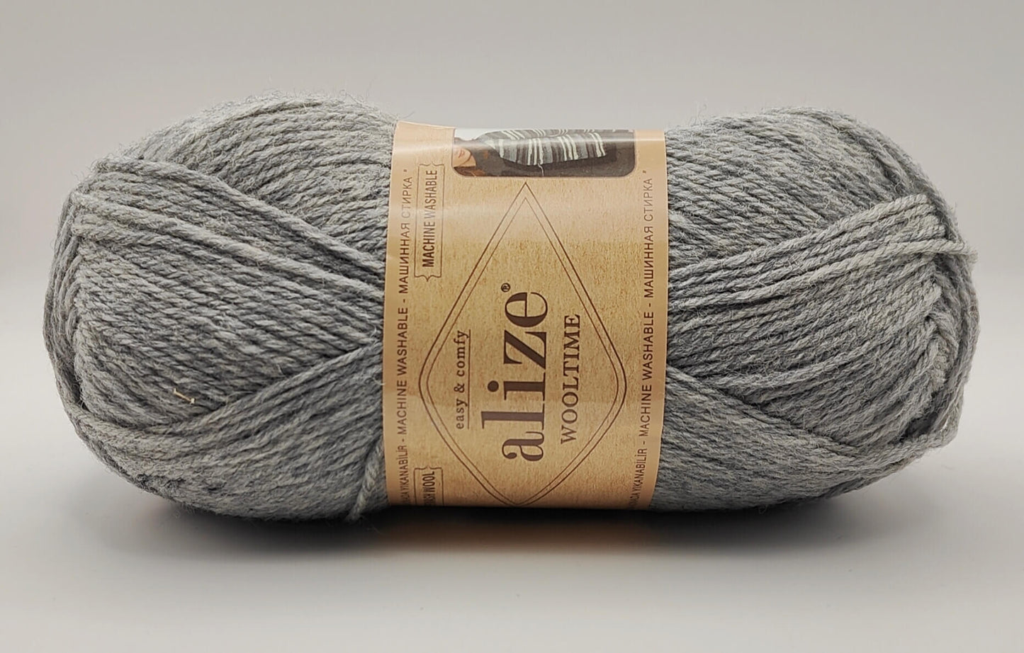 Alize Wooltime harmaa neulelanka.