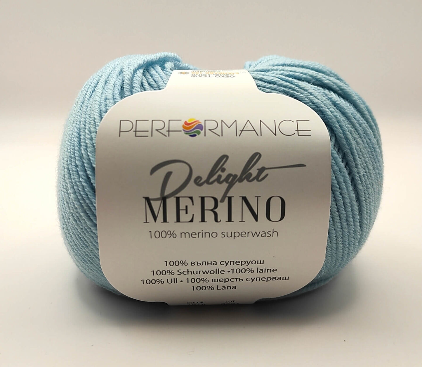 Merino Delight 100% jäänsininen merinovillalanka.