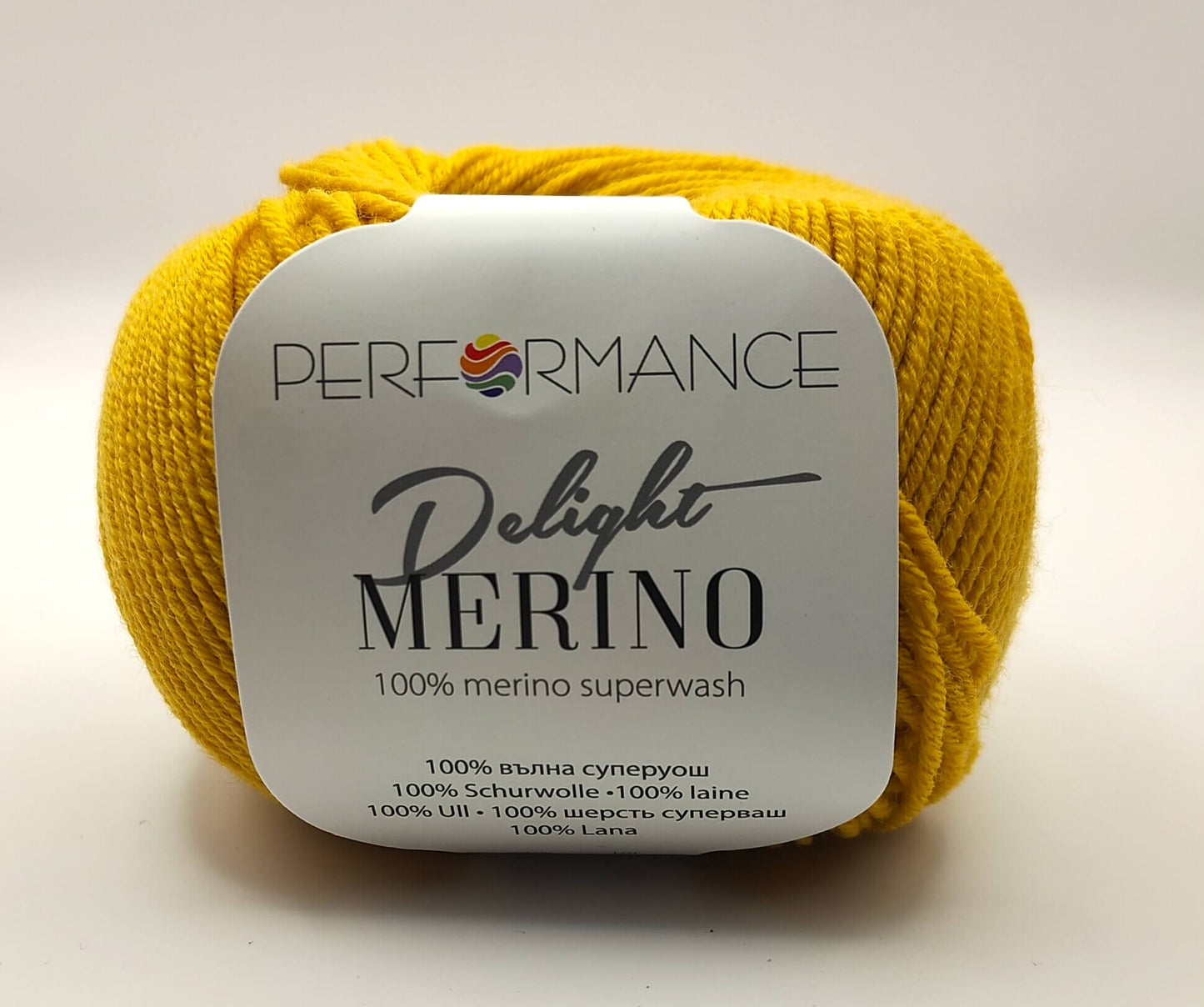 Merino Delight 100% sinapinkeltainen merinovillalanka.