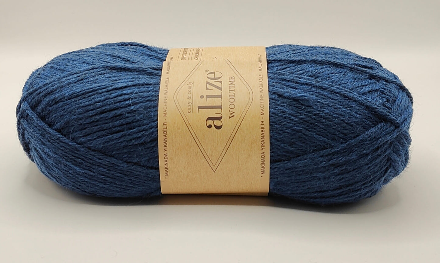 Alize Wooltime laivastonsininen neulelanka.