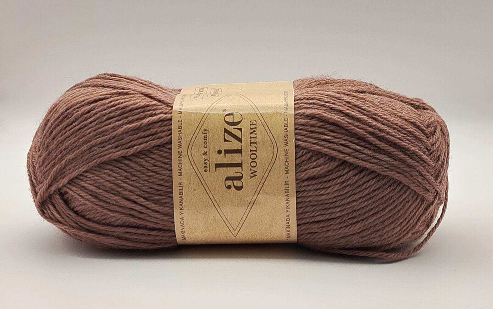 Alize Wooltime vaaleanruskea neulelanka.