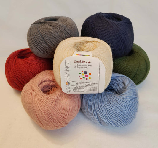 Cool wool kategoriakuva 75% villa 25% polyamidilangoista.