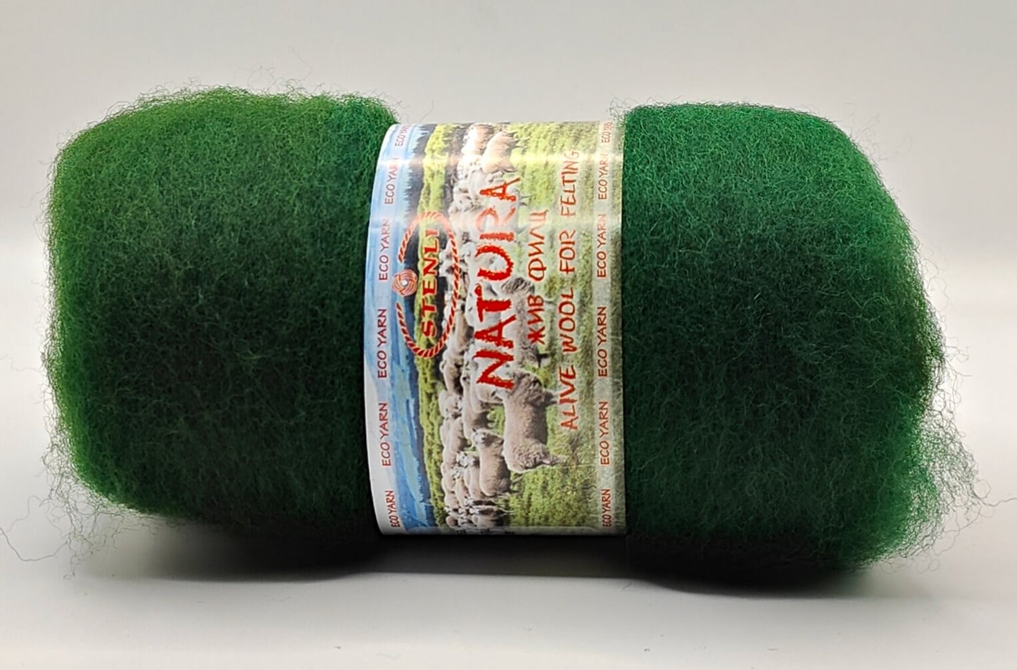 Vihreä Natura huovutusvilla.