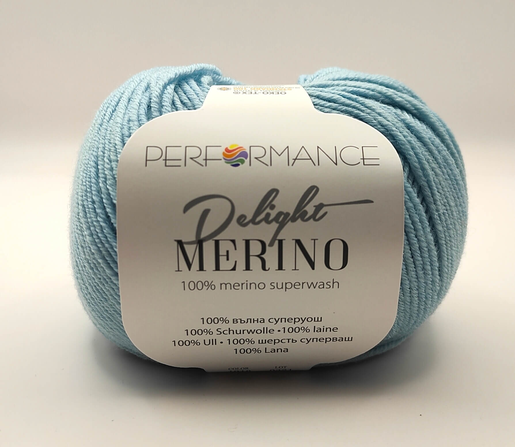 Merino Delight 100% jäänsininen merinovillalanka.